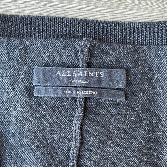 AllSaints 100% Merino Wool Elwar Panel Jumper - Picture 3 of 6